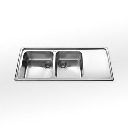 Built-in sink Basic 117/2V1SL | Kitchen sinks | ALPES-INOX