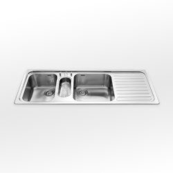 Built-in sinks radius 60 F 5134/2V1B1S | Kitchen sinks | ALPES-INOX