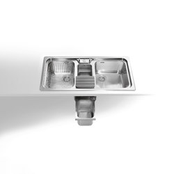 Built-in sinks multipurpose F 599/2V1B-E | Kitchen organization | ALPES-INOX
