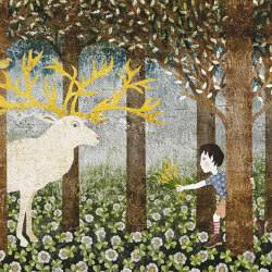 Il cervo e il bambino | Wall art / Murals | TECNOGRAFICA