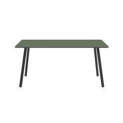 Beam linoleum dining and contract table, rectangular | 4-leg base | Faust Linoleum