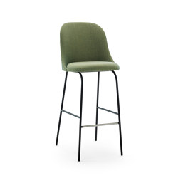 Aleta stool - fixed base bar height & high backrest | Sgabelli bancone | viccarbe