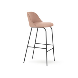 Aleta stool - fixed base bar height & low backrest | Taburetes de bar | viccarbe