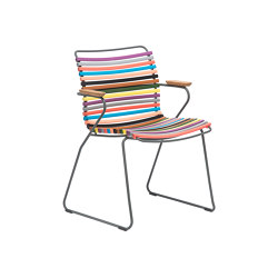 CLICK | Dining chair Multi Color 1 with Bamboo armrests | Sillas | HOUE