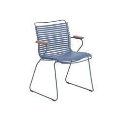 CLICK | Dining chair Pigeon Blue with Bamboo armrests | Sillas | HOUE