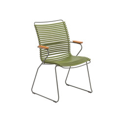CLICK | Dining chair Olive Green Tall Back | Chaises | HOUE