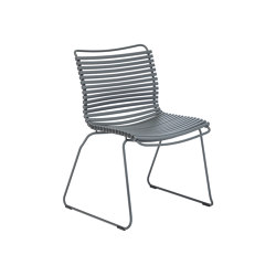 CLICK | Dining chair Dark Grey No Armrest | Chaises | HOUE