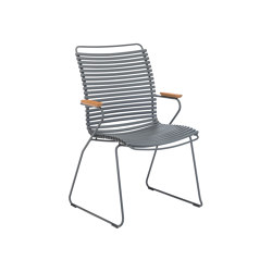 CLICK | Dining chair Dark Grey Tall Back | Sillas | HOUE