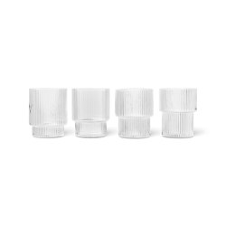 Ripple Glasses - Set of 4 - Clear | Verres | ferm LIVING