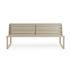 VENTIQUATTRORE.H24 DOUBLE SEAT WITH BACKREST | Benches | Urbantime