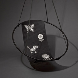 Embroidery Hanging Chair Swing Seat ICONS | Swings | Studio Stirling