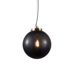 Large Globe, Anthracite and brass with black braided cable | Suspended lights | Original BTC