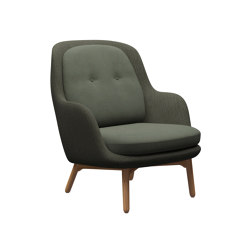 Fri™ | Lounge chair | JH5 | Textile | Oak base | Seat and backrest upholstered | Fritz Hansen
