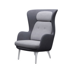 Ro™ | Lounge chair | JH1 | Brushed aluminum base | Armchairs | Fritz Hansen