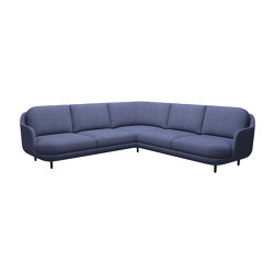 Lune™ | Sofa JH510 | Textile | Oak base | with armrests | Fritz Hansen