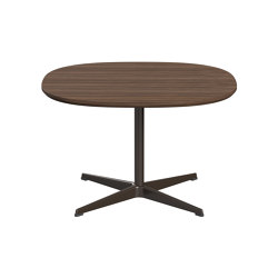 Supercircular™ | Coffee Table | A202 | Walnut veneer | Brown bronze base | Tabletop oval | Fritz Hansen