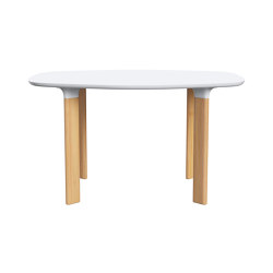Analog™ | Dining table | JH43 | White laminate | Oak base | Dining tables | Fritz Hansen