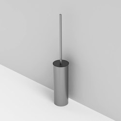 Minimal toilet brush holder in stainless steel