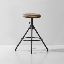 Akron Counter Stool With Leather Seat | Bar stools | District Eight