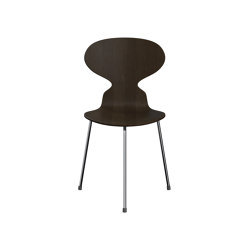 Ant™ | Chair | 3100 | Full dark stained oak veneer | chrome base | Chaises | Fritz Hansen
