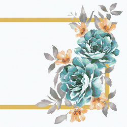 Royal Waves | Dream Roses Decor 15x15 | Glass mosaics | Mosaico+