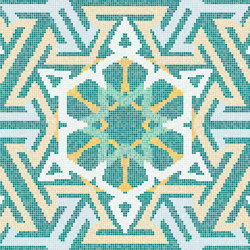 Royal Waves | Oriental Decor 15x15 | Glass mosaics | Mosaico+