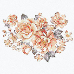 Royal Waves | Sweet Roses Decor 15x15 | Glass mosaics | Mosaico+