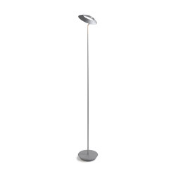 Royyo Floor Lamp, Silver Body, Silver base plate | Free-standing lights | Koncept