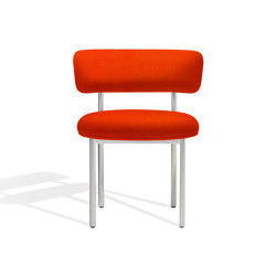 Font regular dining chair | red orange