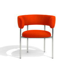 Font regular dining armchair | red orange