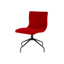 Sala | Desk Chair Central Pedestal - Anthracite Metal | Sillas | Ligne Roset