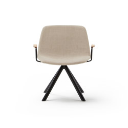 Maarten lounge chair - swivel base & smooth upholstery