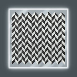 Foldart Light Paperfold - black white Light - Acryl transparent | Wall decoration | Foldart