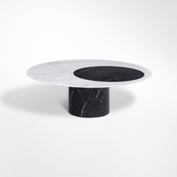 Proiezioni Coffee Table Nero Marquina / Bianco Carrara 90x90 h30 ...