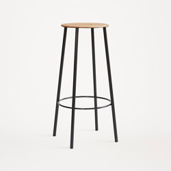 Adam stool R031 round H76 matt black | Bar stools | Frama