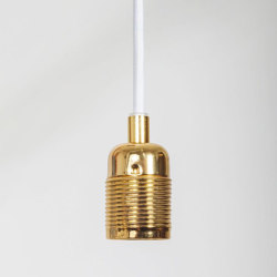 E27 pendant Brass / Bordeaux Cable |  | Frama
