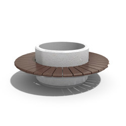 Round Planter Bench 192 | without armrests | ETE
