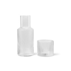 Ripple Small Carafe Set - Clear | Vasos | ferm LIVING