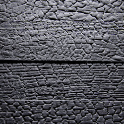 Flamed Wood Alpi Black Ash optic lacquered | Wall panels | VD Werkstätten