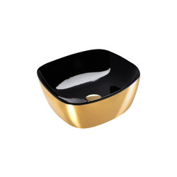 Green Lux 40x40 Gold Black | Wash basins | Ceramica Catalano