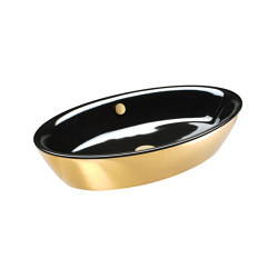 Velis 70x42 Gold Black | Wash basins | Ceramica Catalano