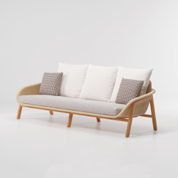 Vimini 3-place sofa | with armrests | KETTAL