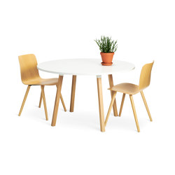Alku Table, Wooden Legs | Tabletop round | Martela