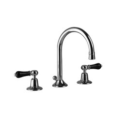 3-hole basin mixer with swan neck