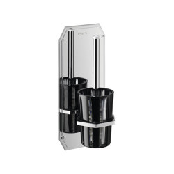 Cubist Wall Mounted Lavatory Brush and Holder | Bathroom accessories | Czech & Speake