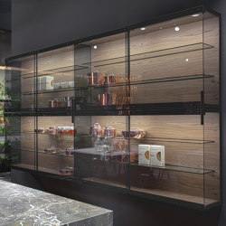 Wall Units With Glass Sliding Doors | Vitrines | Rossana