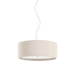 Cilindro Soft pendant light with fabric shade
