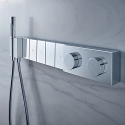 AXOR Edge | Thermostatmodul Select 680/100 für 5 Verbraucher Unterputz - Diamantschliff | Shower controls | AXOR