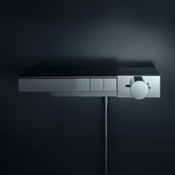 AXOR Edge | Thermostat for 3 functions for exposed/concealed installation - diamond cut | Shower controls | AXOR