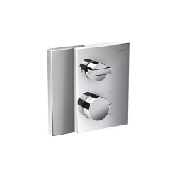 AXOR Edge | Thermostat with shut-off valve/diventer valve for concealed installation - diamond cut | Duscharmaturen | AXOR